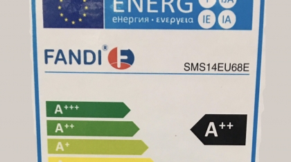 Nhãn năng lượng EU trên máy rửa bát Fandi