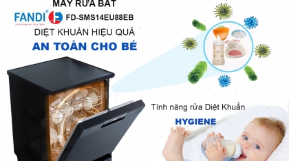 Tính năng " Hygiene " được tích hợp trong máy rửa bát FANDI